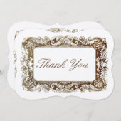 ヴィンテージビクトリアン時代サンキューカードテンプレート 招待状 (正面/裏面)