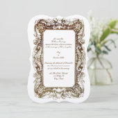 ヴィンテージビクトリアン時代結婚式招待状テンプレート 招待状 (スタンド正面)