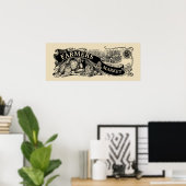 ヴィンテージビクトリアン時代農家市場テンプレート ポスター (ホームオフィス)