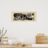 ヴィンテージビクトリアン時代農家市場テンプレート ポスター (キッチン)