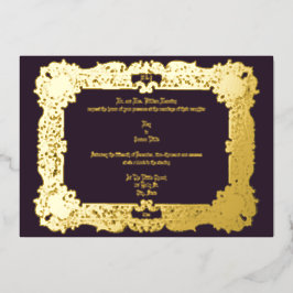 ヴィンテージビクトリアン時代1834エレガントな結婚式 箔招待状