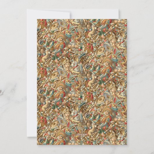 ヴィンテージビクトリアン時代1881年サンタクロース著T.ナスト シーズンカード (裏面)