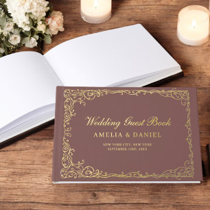 ヴィンテージビクトリアン書道結婚の ゲストブック