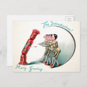 ヴィンテージビクトリアン木人形の紹介 ポストカード (正面/裏面)