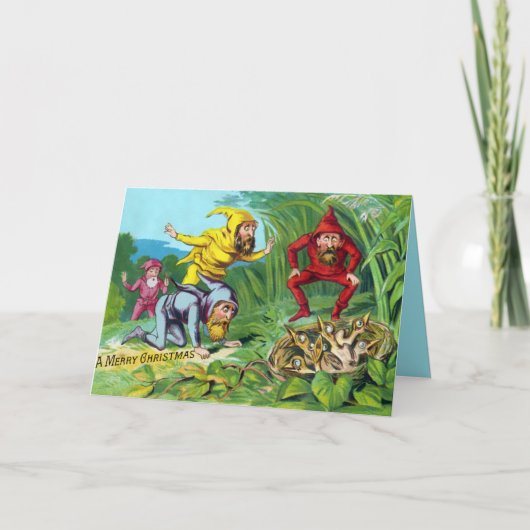 ヴィンテージビクトリアン格言クリスマスカード シーズンカード (正面)