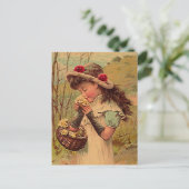 ヴィンテージビクトリアン楽しむ野花はがき ポストカード (スタンド正面)