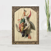 ヴィンテージビクトリアン死んだ鳥クリスマスカード シーズンカード (正面)