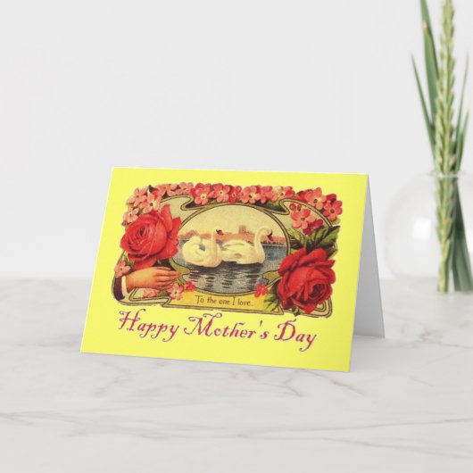 ヴィンテージビクトリアン母の日 カード (正面)