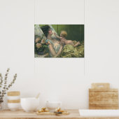 ヴィンテージビクトリアン母の日、ベビー母 ポスター (キッチン)