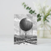 ヴィンテージビクトリアン気球飛行船 ポストカード (スタンド正面)