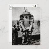 ヴィンテージビクトリアン潜水服 ポストカード (正面/裏面)