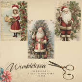 ヴィンテージビクトリアン父クリスマスの切り離 ラッピングペーパーシート