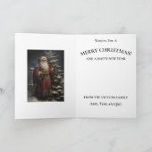 ヴィンテージビクトリアン父クリスマスサンタin雪 カード (内部)