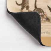 ヴィンテージビクトリアン猫がバレンタインデーを子猫に マウスパッド (コーナー)