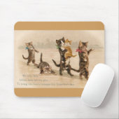 ヴィンテージビクトリアン猫がバレンタインデーを子猫に マウスパッド (マウス)