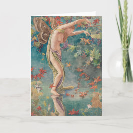 ヴィンテージビクトリアン秋の散乱離れ カード