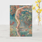 ヴィンテージビクトリアン秋の散乱離れ カード (黄色い花)