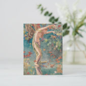 ヴィンテージビクトリアン秋の散乱離れ シーズンポストカード (スタンド正面)