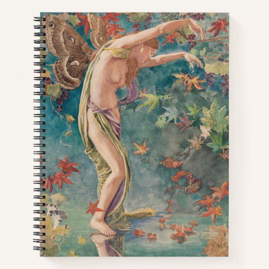 ヴィンテージビクトリアン秋の散乱離れ ノートブック (正面)