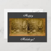 ヴィンテージビクトリアン立体視 シーズンポストカード (正面/裏面)