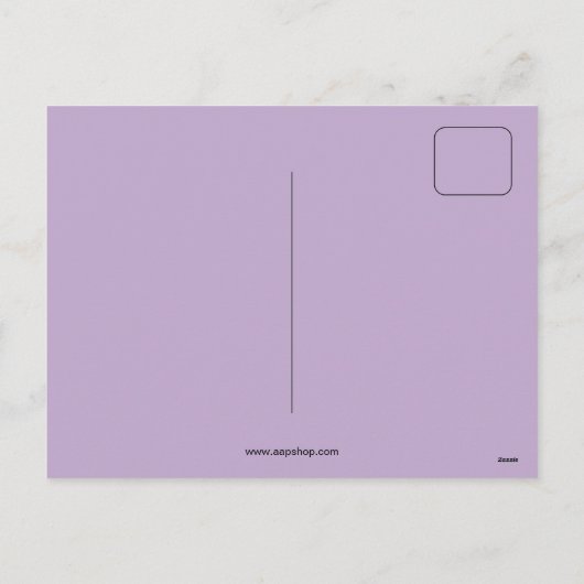 ヴィンテージビクトリアン紫エンジェル復活祭の挨拶 シーズンポストカード (裏面)