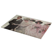 ヴィンテージビクトリアン結婚の新郎新婦 カッティングボード (角)