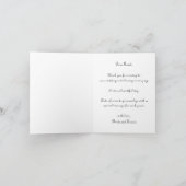 ヴィンテージビクトリアン結婚の新郎新婦 サンキューカード (内部)