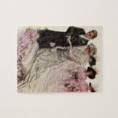 ヴィンテージビクトリアン結婚の新郎新婦 ジグソーパズル (横)