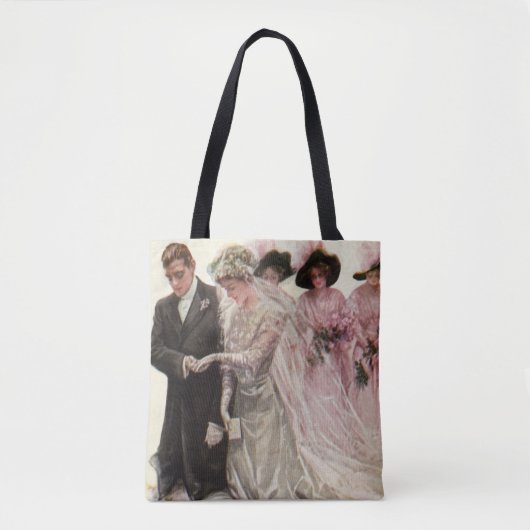 ヴィンテージビクトリアン結婚の新郎新婦 トートバッグ (正面)