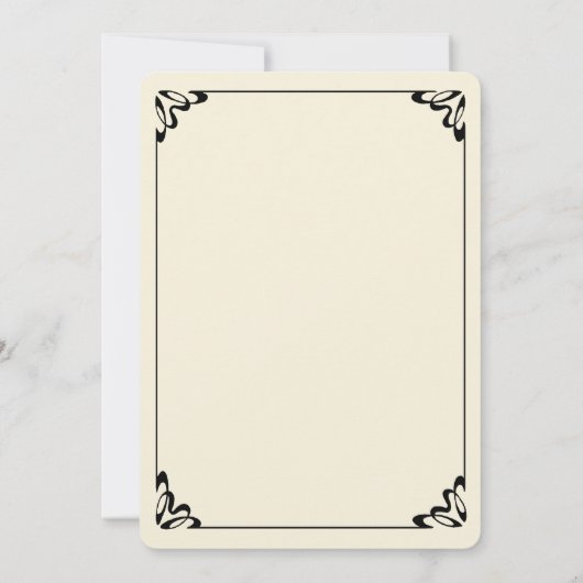 ヴィンテージビクトリアン結婚の新郎新婦 招待状 (裏面)