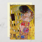 ヴィンテージビクトリアン結婚ズ、クリムト別キス 招待状 (正面/裏面)