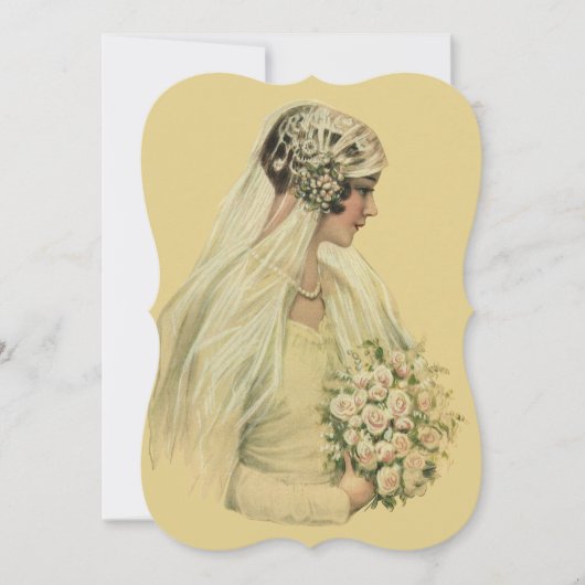 ヴィンテージビクトリアン結婚ブライダルシャワーパーティー 招待状 (正面)