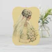 ヴィンテージビクトリアン結婚ブライダルシャワーパーティー 招待状 (スタンド正面)