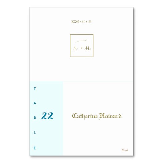 ヴィンテージビクトリアン結婚座席表 テーブルナンバー (正面)