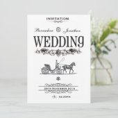 ヴィンテージビクトリアン結婚式招待状 招待状 (スタンド正面)