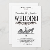 ヴィンテージビクトリアン結婚式招待状 招待状 (正面/裏面)