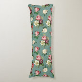 ヴィンテージビクトリアン花柄ホーム寝具 ボディピロー (正面縦)