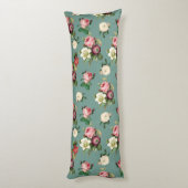 ヴィンテージビクトリアン花柄ホーム寝具 ボディピロー (裏面 (縦))