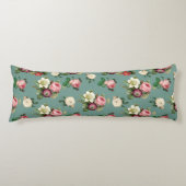 ヴィンテージビクトリアン花柄ホーム寝具 ボディピロー (正面)