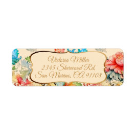 ヴィンテージビクトリアン花柄 ラベル