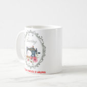 ヴィンテージビクトリアン裁縫 コーヒーマグカップ (正面左)