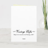 ヴィンテージビクトリアン誕生日デイカード カード (裏面)