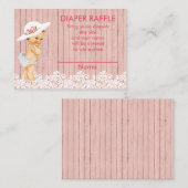 ヴィンテージビクトリアン赤ちゃんシャワーラッフルインサート エンクロージャーカード (正面/裏面)