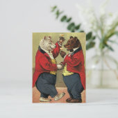 ヴィンテージビクトリアン踊りが日付を保存する 案内ポストカード (スタンド正面)