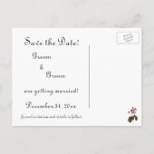 ヴィンテージビクトリアン踊りが日付を保存する 案内ポストカード (裏面)