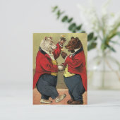 ヴィンテージビクトリアン踊りが日付を保存する 案内ポストカード (スタンド正面)