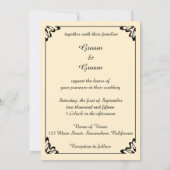 ヴィンテージビクトリアン踊りベア結婚式招待状 招待状 (裏面)