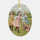 ヴィンテージビクトリアン遊ブラインドマンズブラフ セラミックオーナメント (裏面)