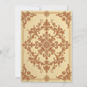 ヴィンテージビクトリアン金ゴールドレフォーマルース結婚 招待状 (裏面)