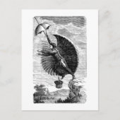 ヴィンテージビクトリアン飛んでいる機械発明 ポストカード (正面)